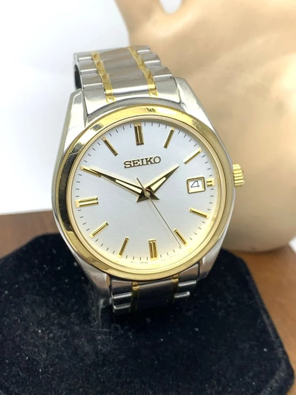 Seiko Men's Watch SUR312 Quartz Silver Dial Date Two Tone Stainless Steel 40mm